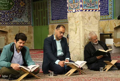 مراسم جزءخوانی قرآن در حسینیه کربلایی‌های یزد‎