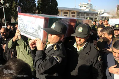 استقبال از چهار شهید گمنام دوران دفاع مقدس در یزد