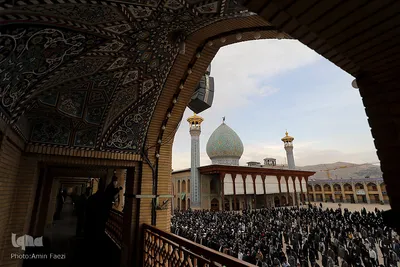 تشییع پیکر شهید محسن جعفری در حرم حضرت شاهچراغ (ع)