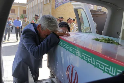 وداع و تشییع تکاور شهید محمد آزادی در حرم شاهچراغ(ع)