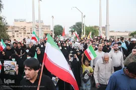 اجتماع مردم اهواز در محکومیت هنجارشکنی‌های اخیر