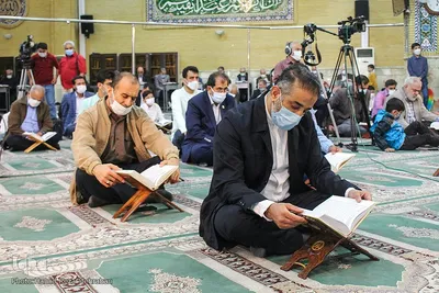 محفل انس با قران در مسجد صاحب‌الزمان سعادت آباد