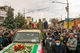 تشییع یپکر یک شهید گمنام در شهرکرد