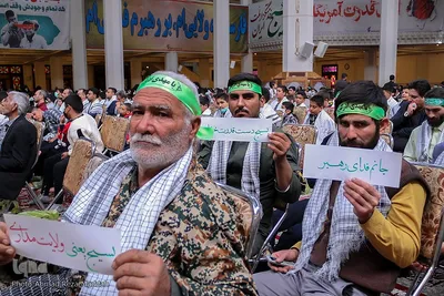 مراسم حماسه حضور بسیجیان در حرم شاهچراغ(ع)