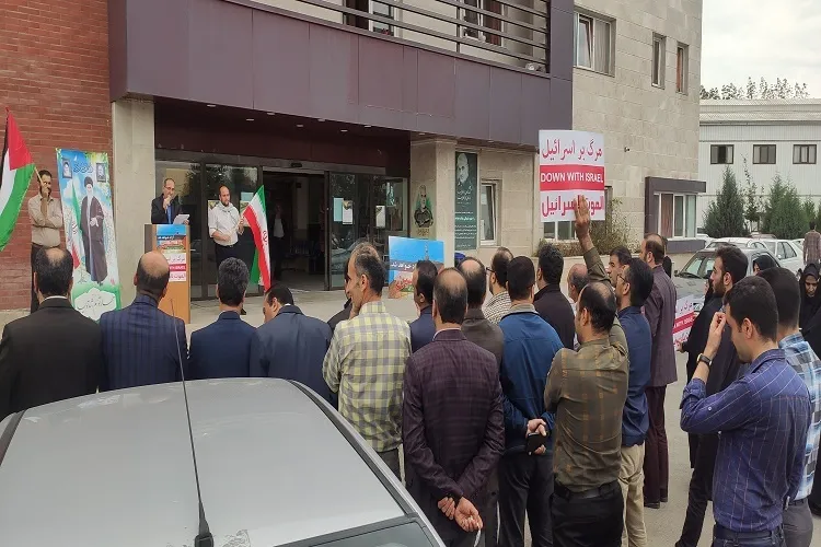 تجمع جهادگران جهاددانشگاهی گیلان در محکومیت جنایات رژیم صهیونیستی