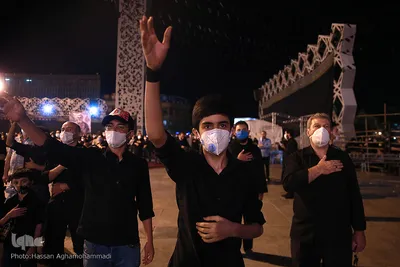 عزاداری شب سوم محرم در میدان امام حسین(ع)
