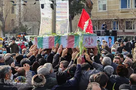 مراسم خاکسپاری و تشیع پیکر شهید «حسین فغانی»
