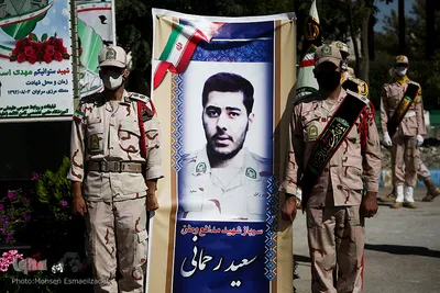 تشییع پیکر شهید مرزبانی «سعید رحمانی» در مشهد