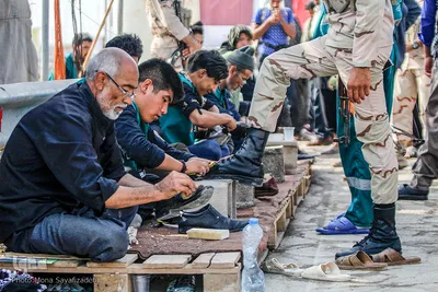 مرز چذابه و شلمچه در آستانه اربعین حسینی