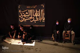 مراسم عزاداری شب پنجم محرم در میدان فلسطین