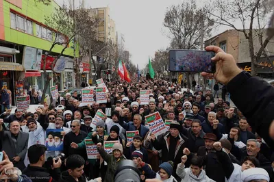مراسم تجمع مردم اهر در سوگ رهبر شهید انقلاب