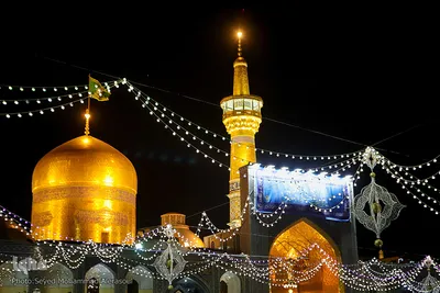 حرم مطهر رضوی در شب مبعث رسول اكرم(ص)