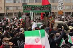 مراسم تشییع پیکر مطهر روحانی شهید مدافع امنیت در شیراز
