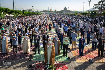 نماز روز عید سعید فطر در جوار حرم حضرت عبدالعظیم حسنی(ع)
