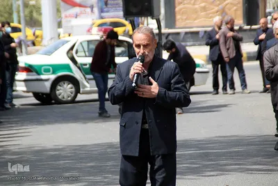 مراسم عزاداری خیابانی هیئت های حسینی و مذهبی در سوگ امام اول شیعیان در اهر