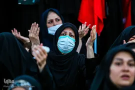 مراسم وداع با پیکر شهدای مدافع حرم در میدان امام حسین(ع)