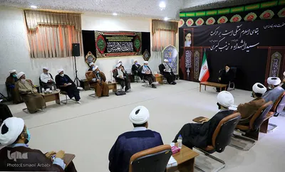 دیدار مسئولان دفاتر نمایندگی ولی فقیه در نواحی سپاه انصارالرضا(ع) با حجت‌الاسلام عبادی 