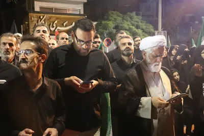 دسته عزاداری بانوان ملایری در شام غریبان قائدشهید امت