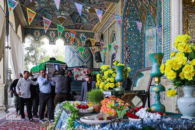 مراسم استقبال از پیکر مطهر آیت الله فقیه در شهرستان های سروستان و استهبان فارس