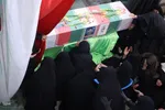 وداع اهالی مسجد الزهراء(س) شیراز با طلبه شهید امنیت