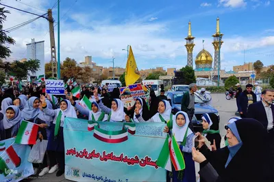 راهپیمایی حماسی مردم دارالمومنین و دارالمجاهدین همدان در یوم‌الله ۱۳ آبان‎
