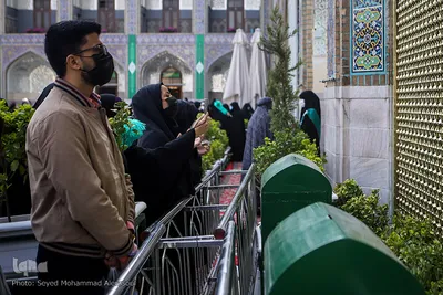 لحظه تحویل سال ۱۴۰۰ در حرم مطهر رضوی