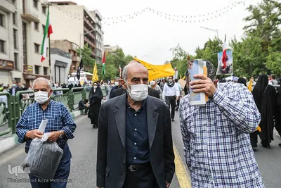 حسین شریعتمداری، مدیرمسئول روزنامه کیهان در راهپیمایی روز قدس