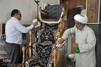 آیین غبارروبی مساجد در بیرجند