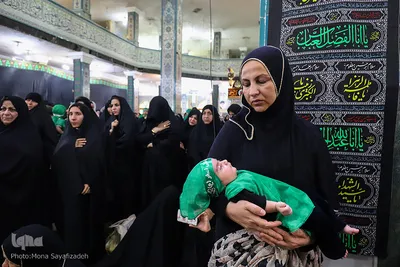 مراسم شیرخوارگان حسینی در آستان علی بن مهزیار اهوازی