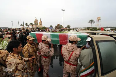 استقبال از پیکر پاک 11 شهید گمنام هشت سال دفاع مقدس