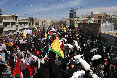 راهپیمایی روز جهانی قدس و تشییع شهیدالقدس «علی آقابابایی» در قزوین