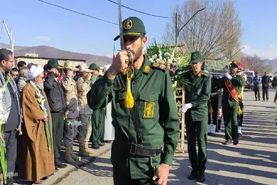 مراسم وداع پیکر شهید گمنام در چالدران