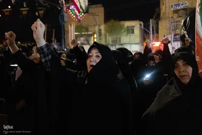 تجمع مردم درچه در سوگ شهادت رهبر انقلاب