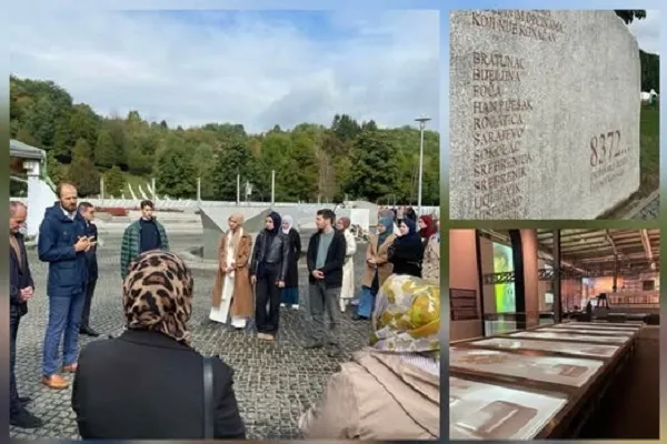 Des élèves des écoles islamiques de Bosnie visitent les mémoriaux de Srebrenica