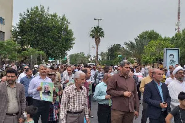 عکس | راهپیمایی مردم بوشهر در محکومیت جنایات رژیم صهیونیستی