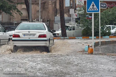 بارش باران و آبگرفتگی معابر - بیرجند