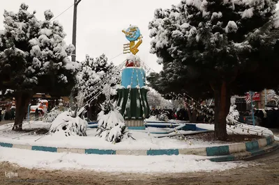 برف زمستانی در اهر