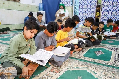 جزءخوانی قرآن در مسجد امام موسی کاظم(ع) کارون