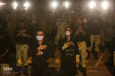عزاداری شب عاشورا در تیپ 55 هوابرد ارتش‎