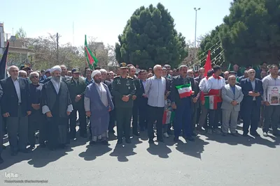 راهپیمایی حمایت از وعده صادق در اهر