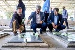 آیین غبارروبی و عطرافشانی مزار شهدای رسانه در آذربایجان شرقی‎
