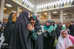 استقبال از حافظان قرآن و ادای احترام به شهدای حرم شاهچراغ(ع)‎‎