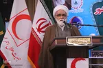 آیت‌الله عبدالحسین معزی، نماینده ولی‌فقیه در جمعیت هلال احمر کشور در آئین افتتاح اولین کانون قرآنی غنچه‌های هلال‌احمر کشور در محلات