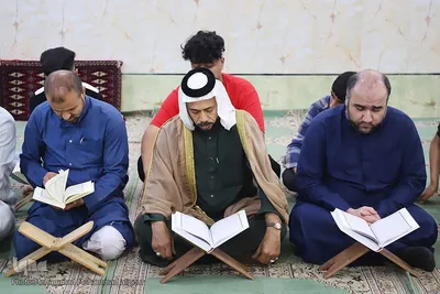 جزءخوانی قرآن در مسجد امام موسی کاظم(ع) کارون