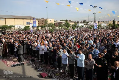 نماز عید سعید فطر در جوار حرم مطهر حضرت عبدالعظیم حسنی علیه‌السلام