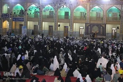 مراسم سوگواری شب شهادت امام جعفر صادق(ع) در حرم شاهچراغ‎‎