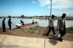 روستاهای گرفتار در سیل منطقه بامدژ/1