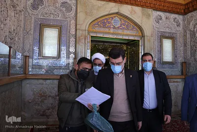 زیارت حرم حضرت شاهچراغ(ع) توسط امیرحسین قاضی زاده هاشمی، رئیس بنیاد شهید و امور ایثارگران 