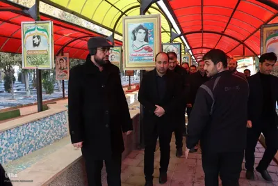 ادای احترام وزیر کشور به مقام شامخ شهدا در باغ رضوان ارومیه