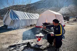 امدادرسانی جمعیت هلال‌احمر در مناطق زلزله‌زده خوی‎‎